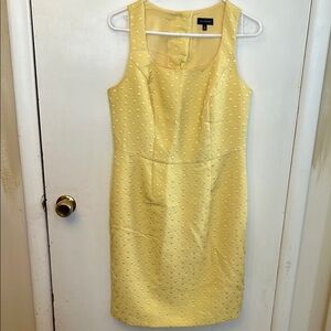 The Limited Yellow Sleeveless Sheath Mini Dress Size 10
